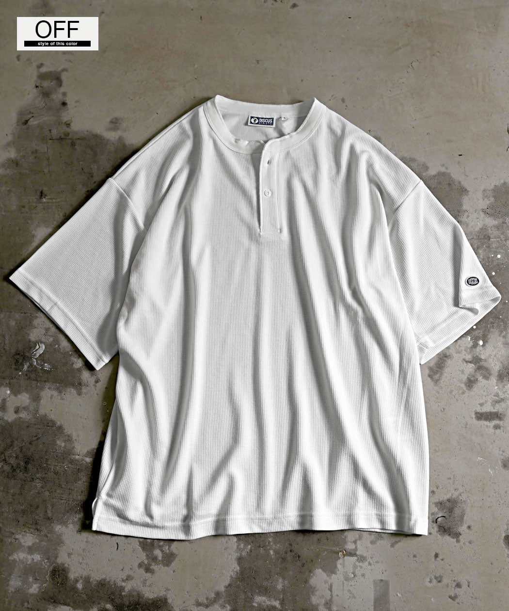 DISCUS(ディスカス)ワッフルCOOLMAXヘンリーTEE/全4色