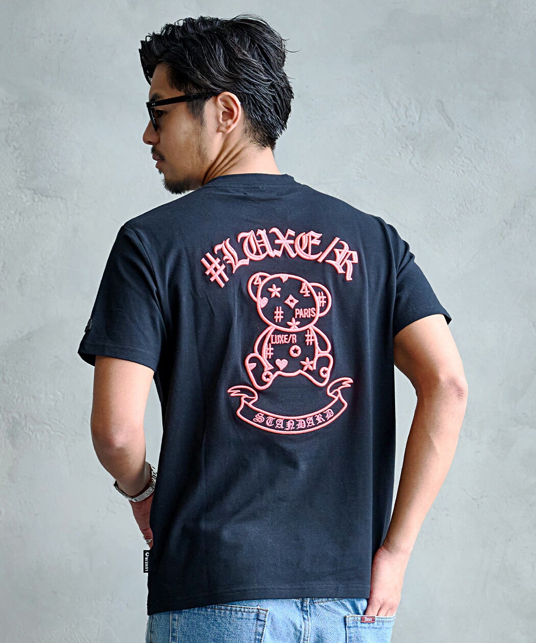 LUXE/R【ラグジュ】コード刺繍ベア半袖Tシャツ