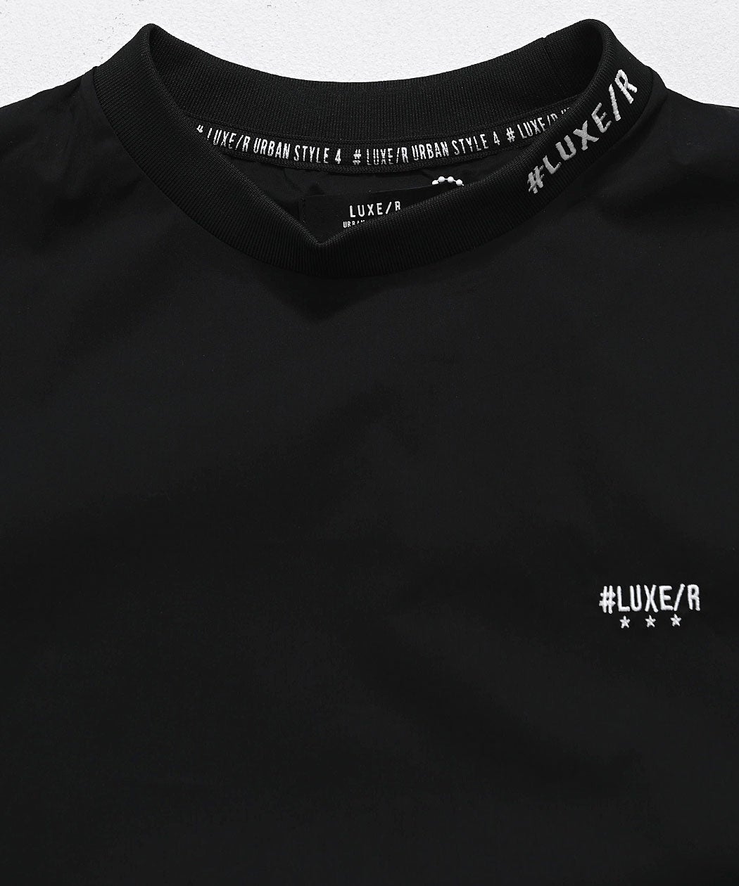 LUXE／R(ラグジュ)クルーネック ナイロンストレッチ布帛半袖Tシャツ/全4色