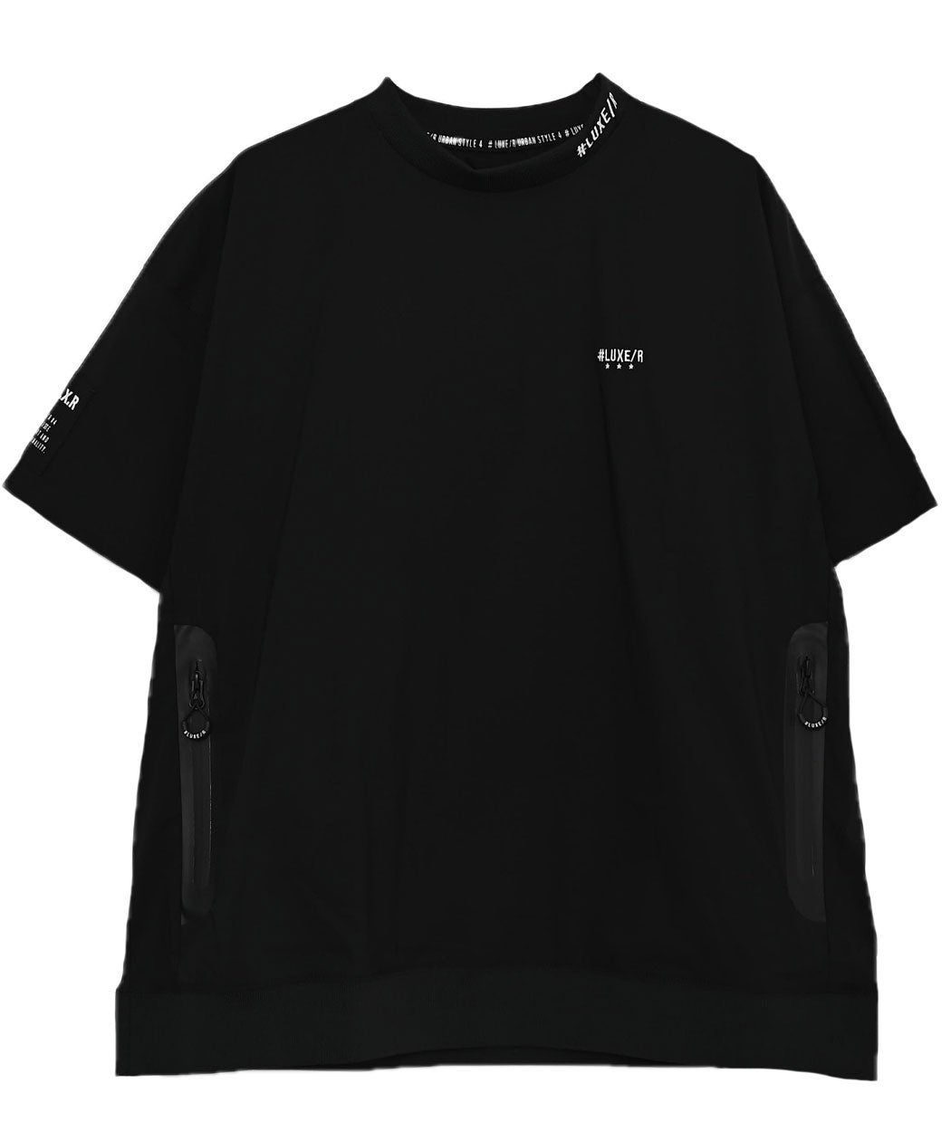 LUXE／R(ラグジュ)クルーネック ナイロンストレッチ布帛半袖Tシャツ/全4色