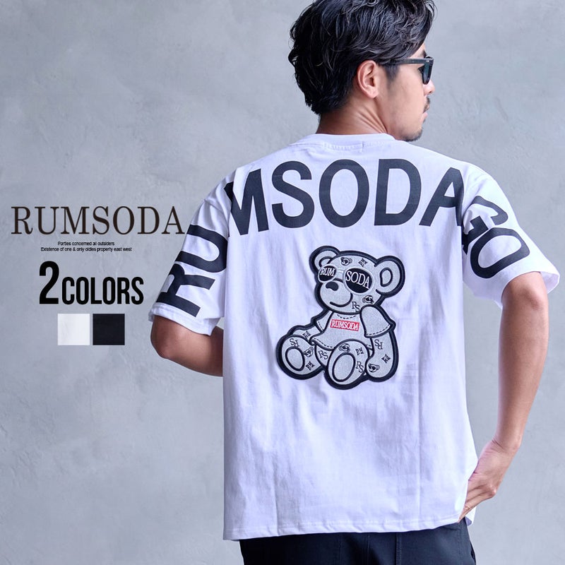 RUMSODA(ラムソーダ)RS天竺PT×ワッペン刺セミBIGクルーT/全2色