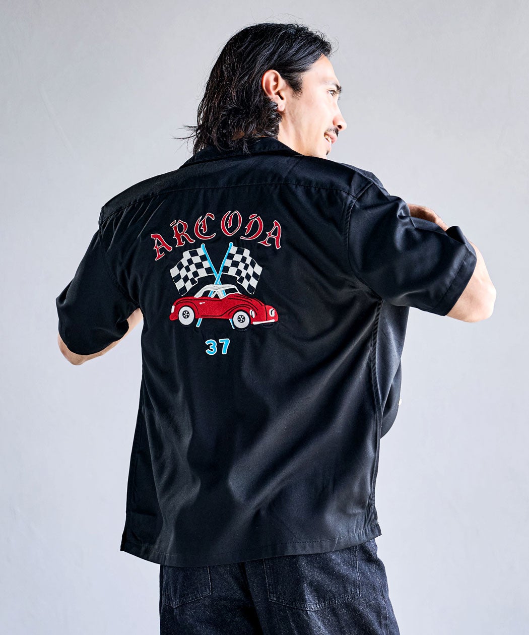 Bitter select(ビターセレクト)ALCARZAバック刺繍半袖ボーリングシャツ
