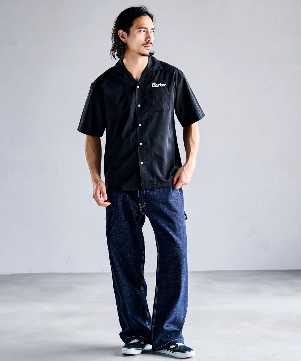 Bitter select(ビターセレクト)ALCARZAバック刺繍半袖ボーリングシャツ