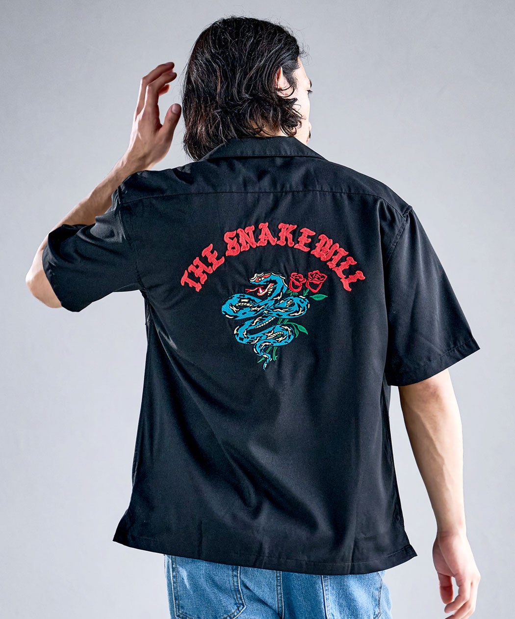 Bitter select(ビターセレクト)ALCARZAバック刺繍半袖ボーリングシャツ