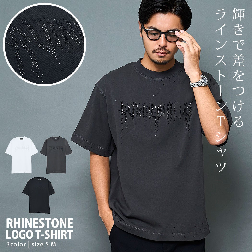 ARULE(アルール)ラインストーンロゴTシャツ/全3色