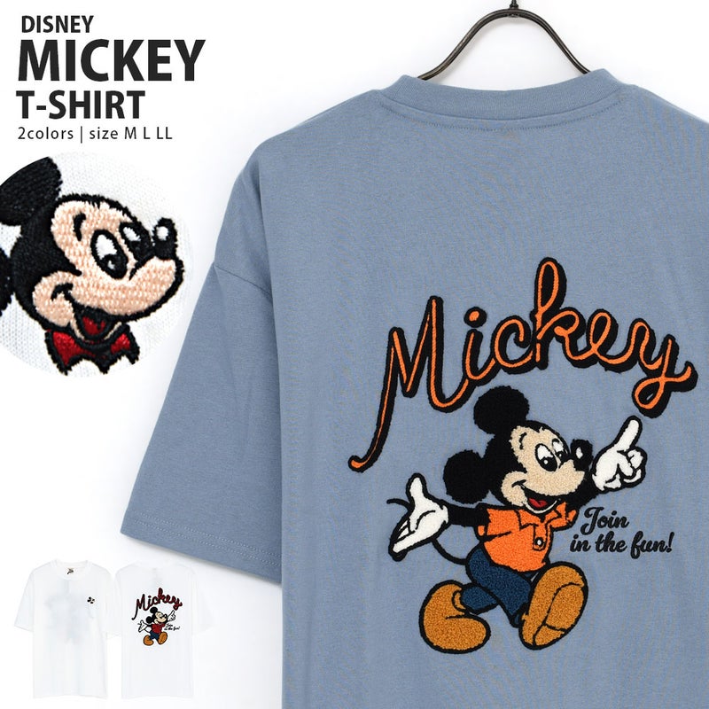  DISNEY(ディズニー)バックサガラ半袖Tシャツ/全2色
