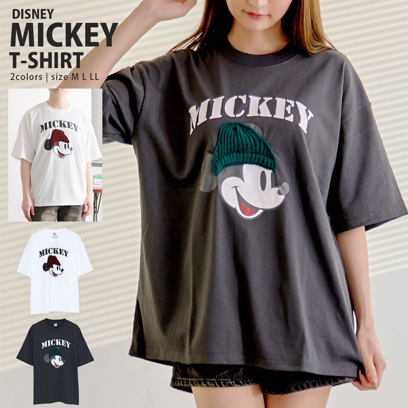 DISNEY(ディズニー)ニット帽半袖Tシャツ/全2色