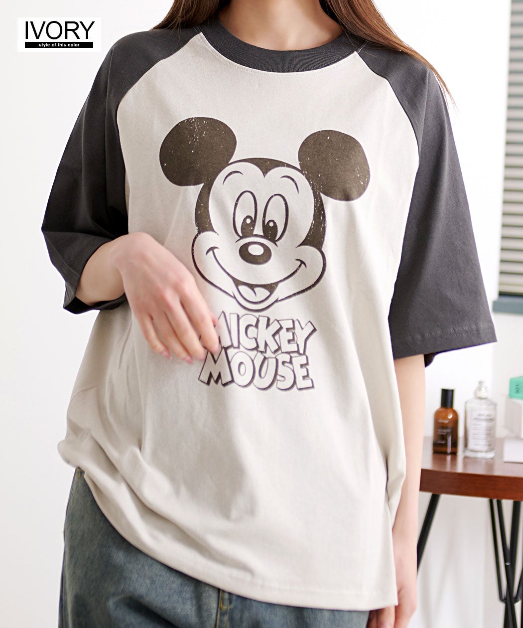 DISNEY(ディズニー)ラグラン半袖Tシャツ