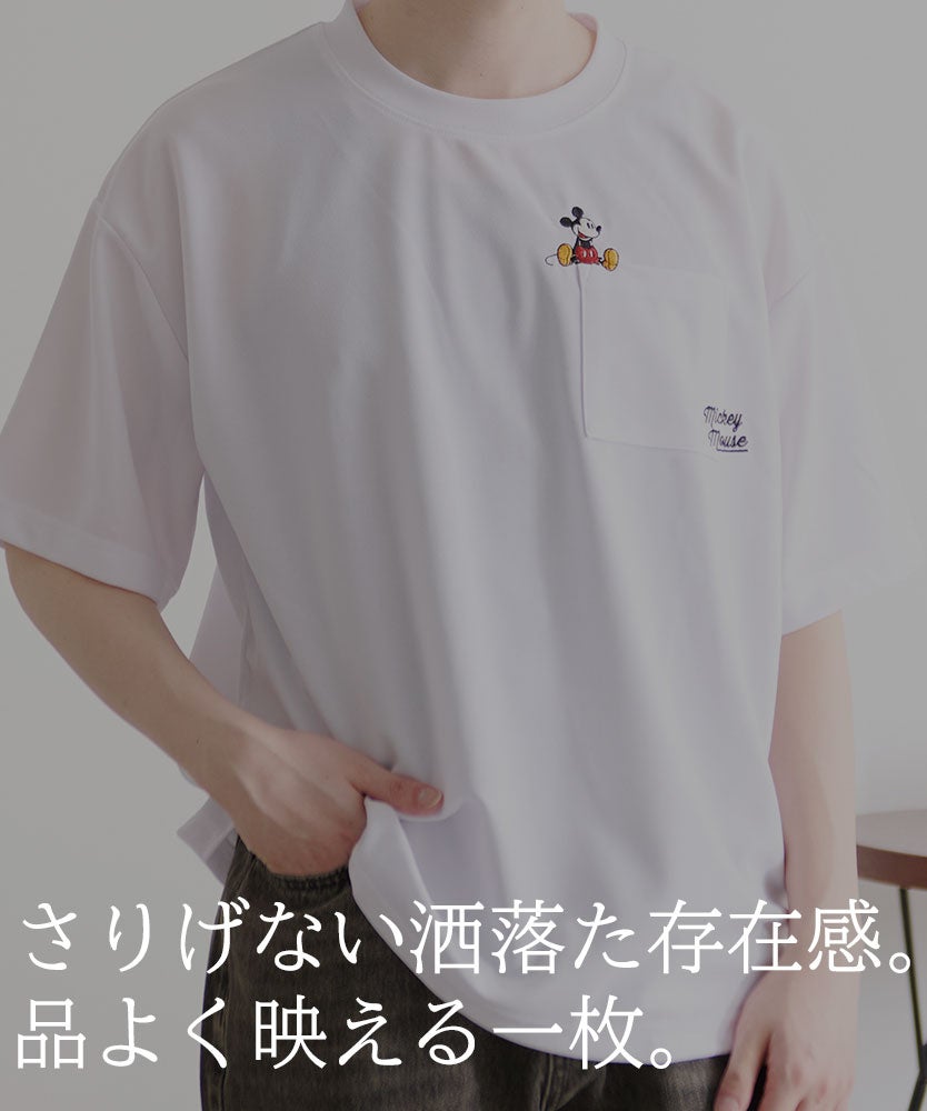 DISNEY(ディズニー)MICアムンゼンポケット半袖Tシャツ/全2色