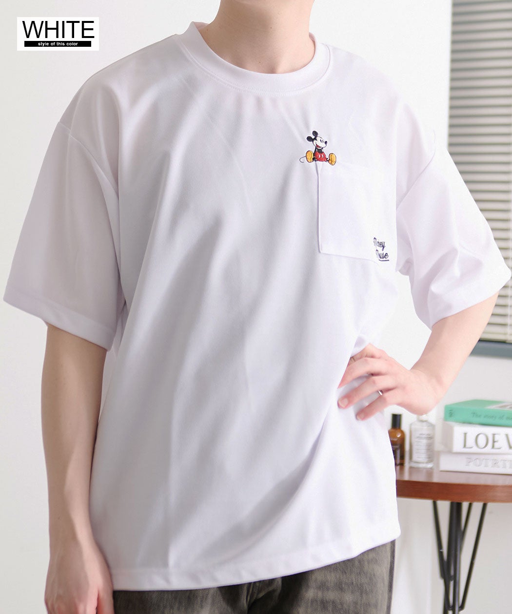 DISNEY(ディズニー)MICアムンゼンポケット半袖Tシャツ/全2色