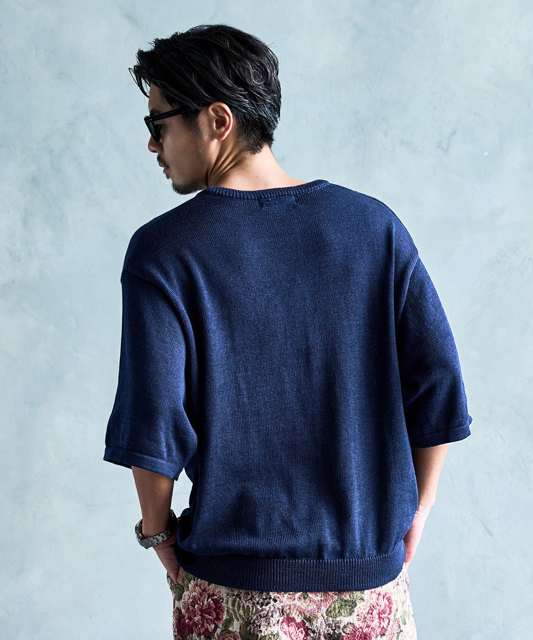 CavariA(キャバリア)接触冷感ウォッシャブルVネック半袖ニット