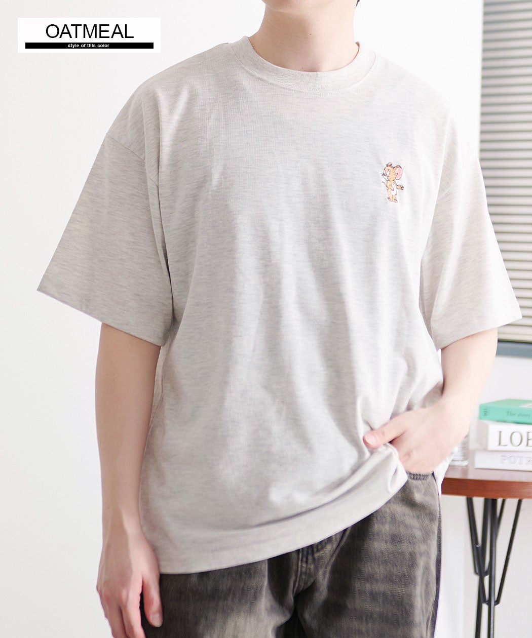 TOM&JERRY(トム&ジェリー)うずくまりサガラ半袖Tシャツ