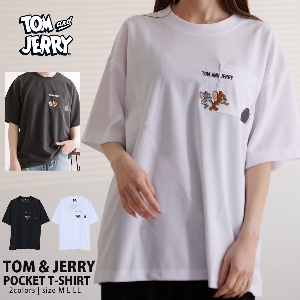 TOM&JERRY(トム&ジェリー)アムンゼンポケット半袖Tシャツ TOM&JERRY(トム&ジェリー)アムンゼンポケット半袖Tシャツ