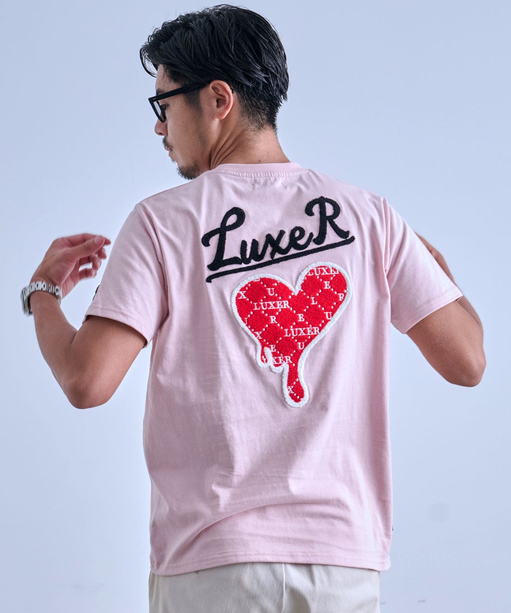 LUXE／R(ラグジュ)ドロップサガラハート半袖Tシャツ