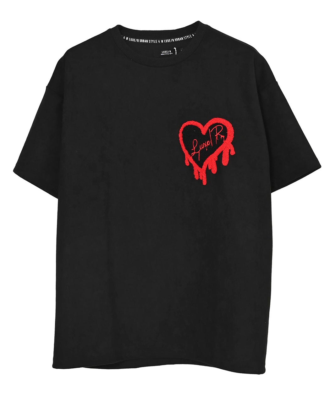 LUXE／R(ラグジュ)ドロップサガラハートスウェード半袖Tシャツ