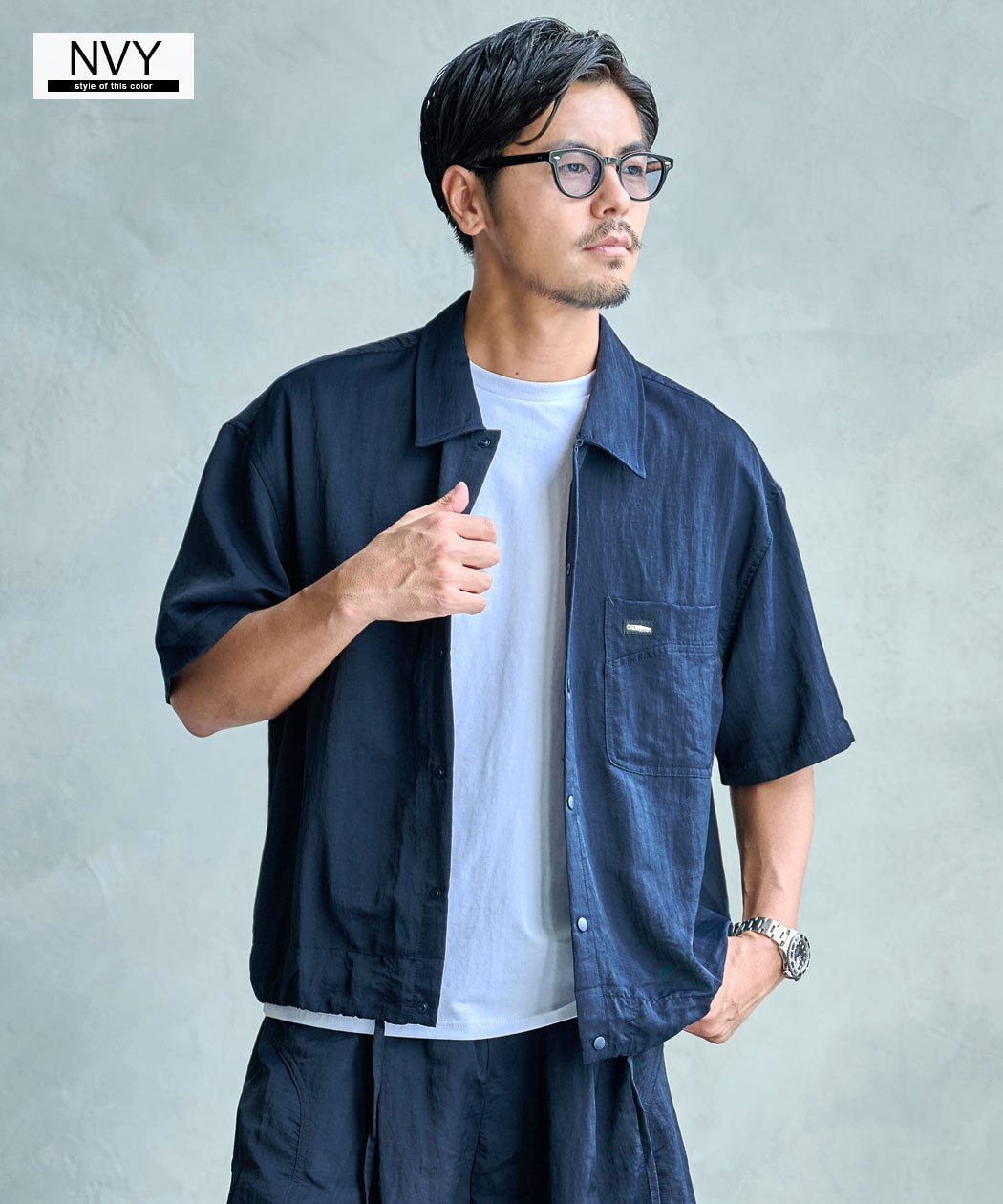 ARULE(アルール)ナイロンセットアップ(半袖シャツ＆ハーフパンツ)