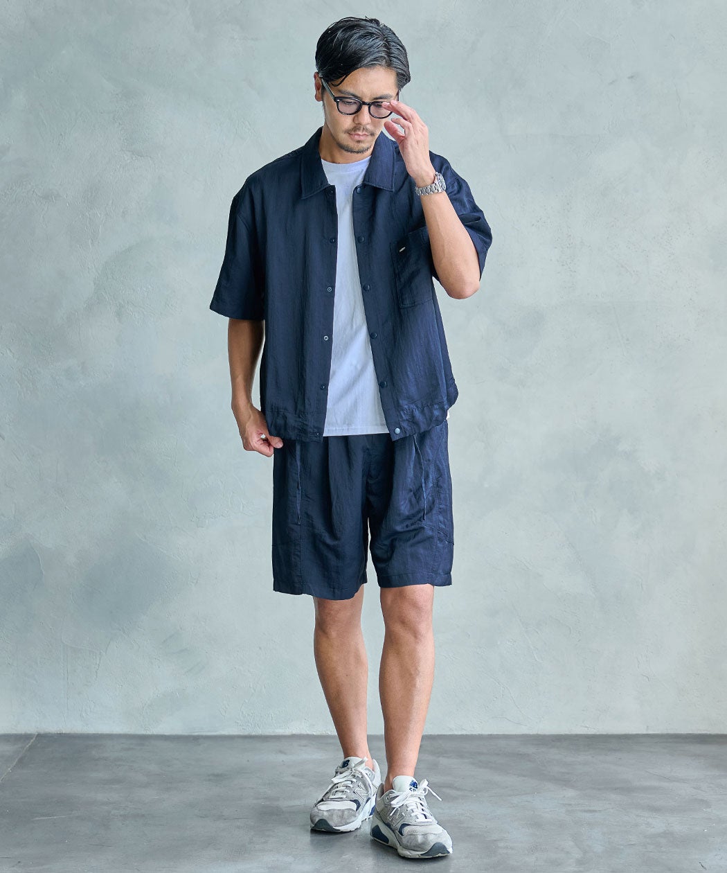 ARULE(アルール)ナイロンセットアップ(半袖シャツ＆ハーフパンツ)