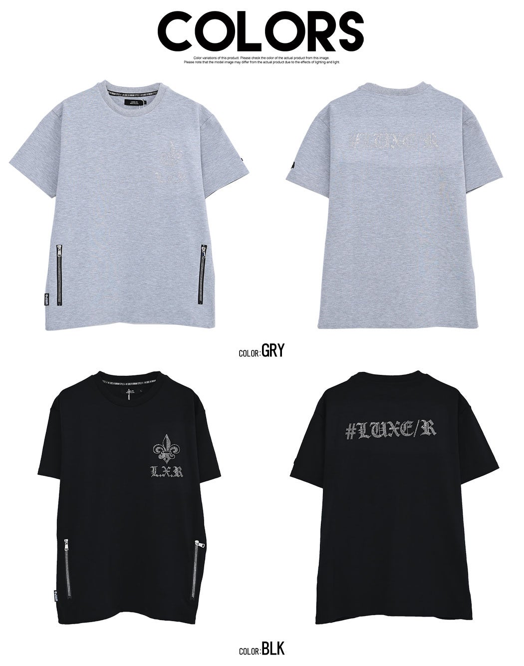 LUXE／R(ラグジュ)ラインストーンポンチ半袖Tシャツ