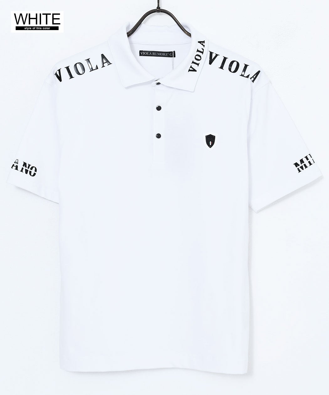 VIOLA(ヴィオラ)PRINT共地襟ポロシャツ