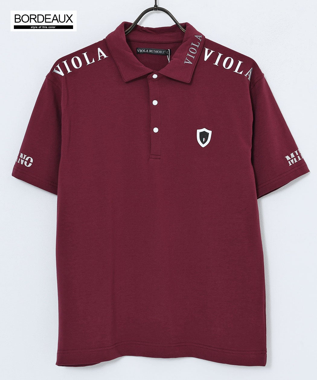 VIOLA(ヴィオラ)PRINT共地襟ポロシャツ