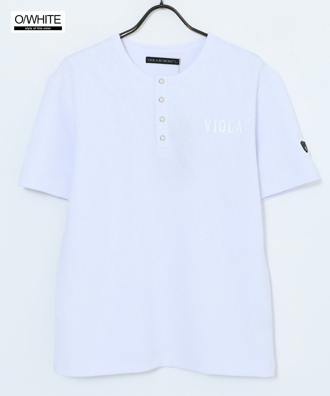 VIOLA(ヴィオラ)JQPRINTヘンリー半袖Tシャツ