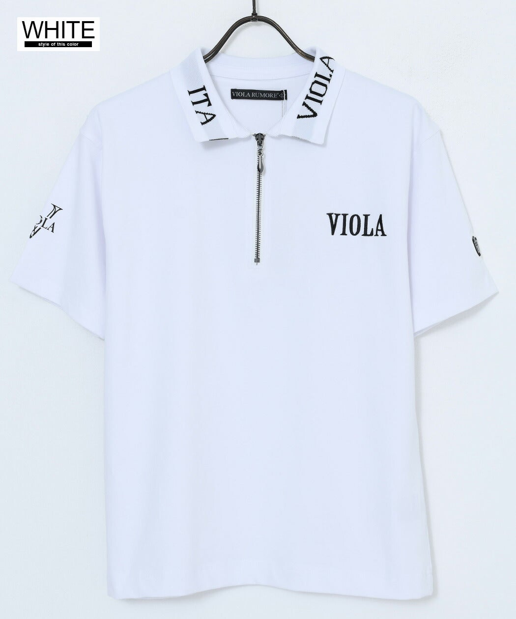 VIOLA(ヴィオラ)PRINT ZIPポロシャツ