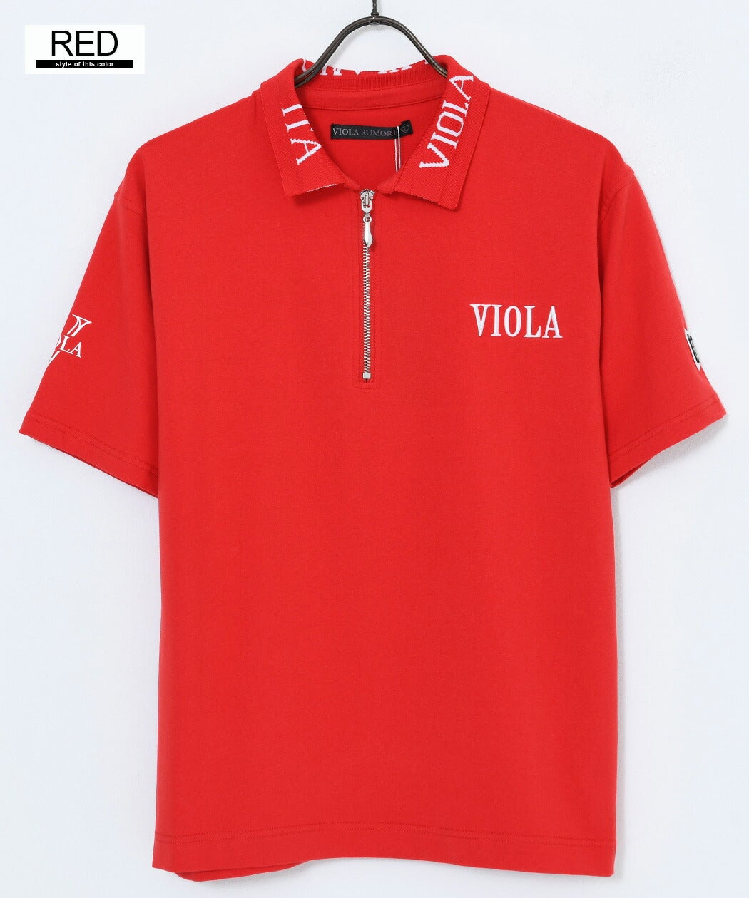 VIOLA(ヴィオラ)PRINT ZIPポロシャツ
