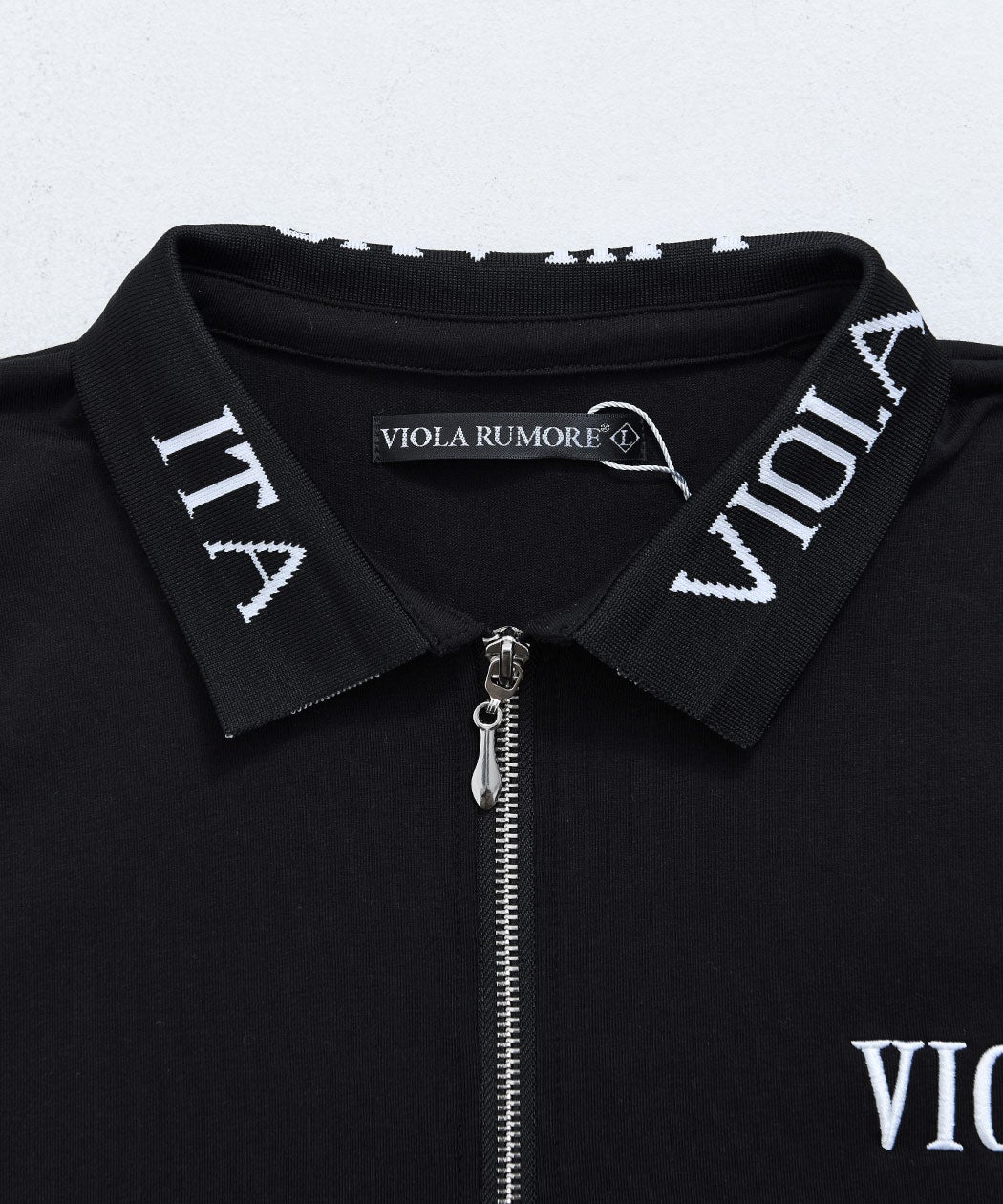 VIOLA(ヴィオラ)PRINT ZIPポロシャツ