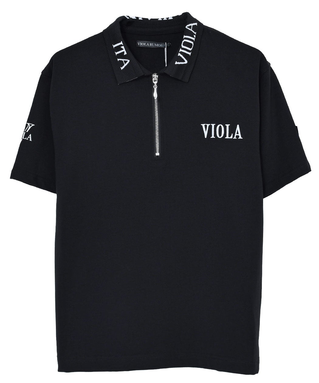VIOLA(ヴィオラ)PRINT ZIPポロシャツ