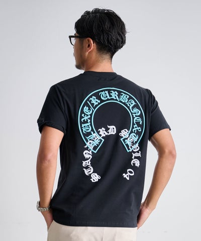 LUXE／R(ラグジュ)サークルロゴ刺繍半袖Tシャツ