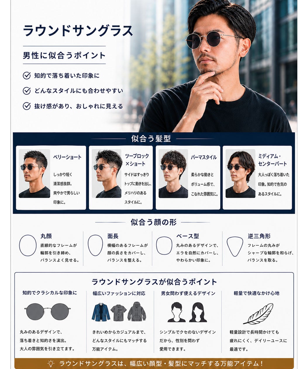 Bitter select(ビターセレクト)ラウンドサングラス