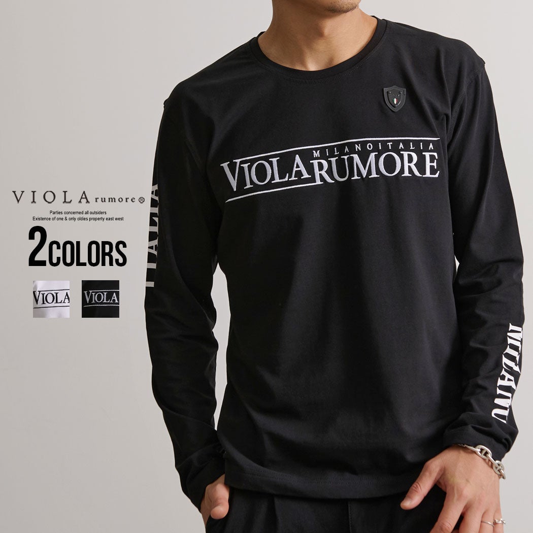 VIOLA(ヴィオラ)ストレッチ天竺冷感PT刺CN長袖Tシャツ