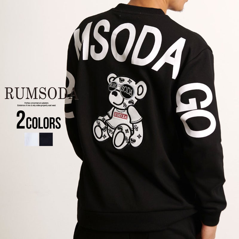 RUMSODA(ラムソーダ)ダブルフェイスPt×ツイルアップリケ刺繍トレーナー