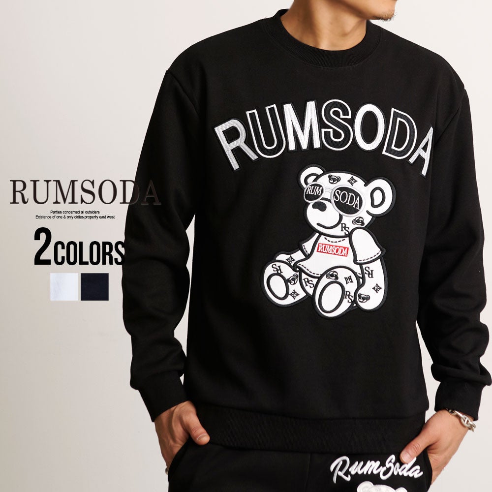 RUMSODA(ラムソーダ)ダブルフェイス 刺繍×ツイルアップリケ刺繍 トレーナー