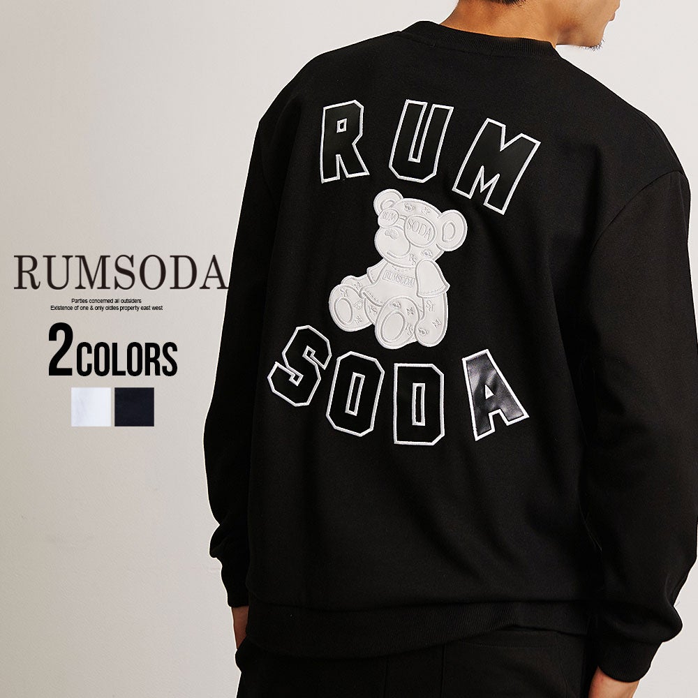 RUMSODA(ラムソーダ)ダブルフェイス PUアップリケ刺繍 トレーナー