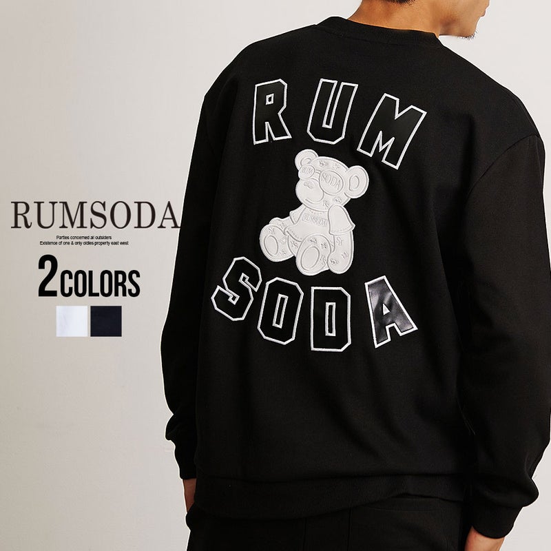RUMSODA(ラムソーダ)ダブルフェイス PUアップリケ刺繍 トレーナー